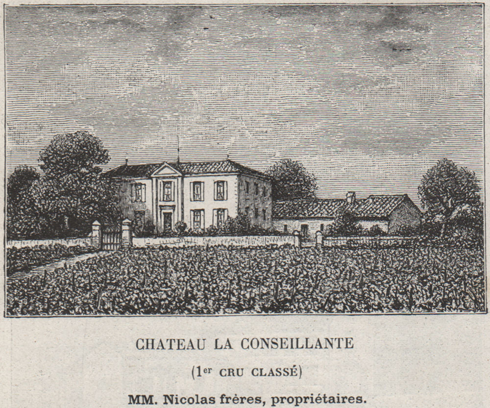 SAINT-ÉMILIONNAIS. POMEROL. Chateau la Conseillante (1er Cru Classé). SMALL 1908
